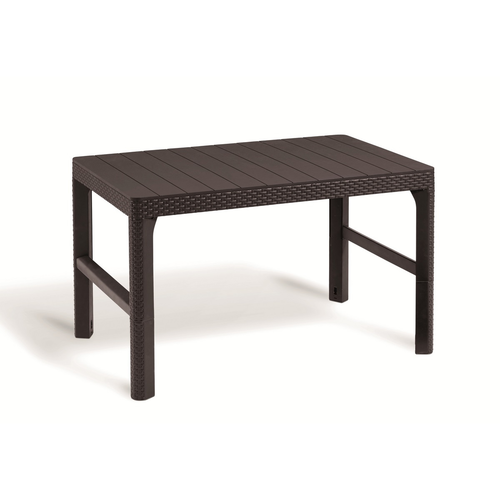 Keter Tisch Lyon Rattanoptik, 116 x 72 x 40–66 cm, dunkelbraun
