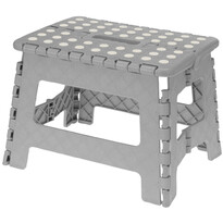 Plastikowy stołek składany z ABS Nina  ciemnoszary, 29 x 22 x 22 cm