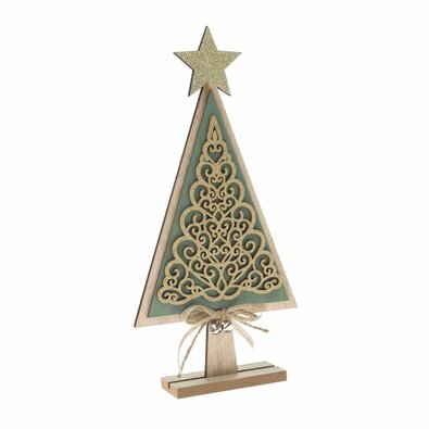 Ornamente fa karácsonyfa zöld, 11 x 23 x 4 cm