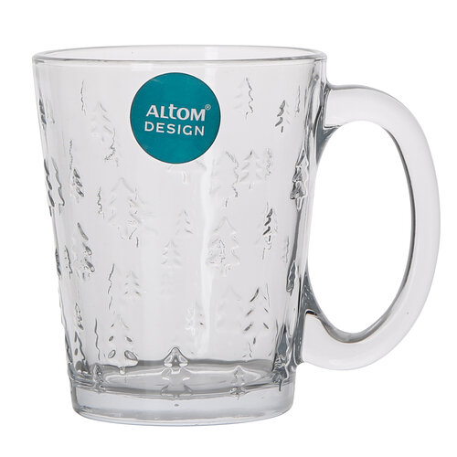 Altom Set of glass mugs Leon Choinka 300 ml, 6 pcs