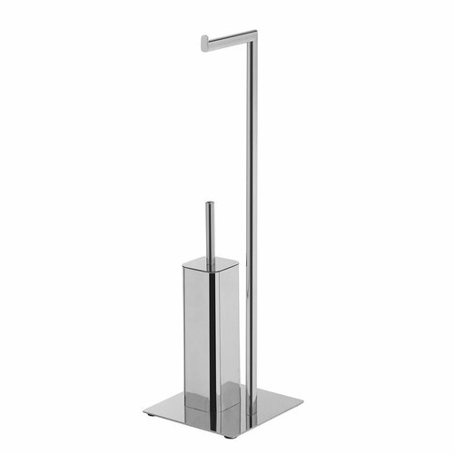 GEDY 133213 Felix állvány WC-papír tartóval ésWC-kefe tartóval, szögletes, króm