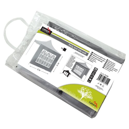 Cattara 13345 Stranski paneli z okni za šotor zazabave Waterproof, siva, 2 x 3 m