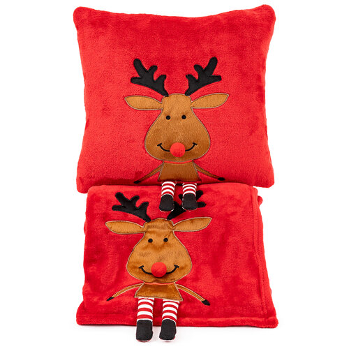 4Home Božična odeja Happy Reindeer, 150 x 200 cm