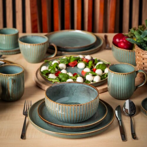 Altom Porcelanska skleda Reactive Sage, 15 cm, 850ml