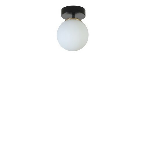 Lampa sufitowa Yeni Can Tekli Siyah Beyaz CamliAvize, czarna-biała