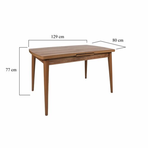 Ausziehbarer Esstisch Inci Walnut