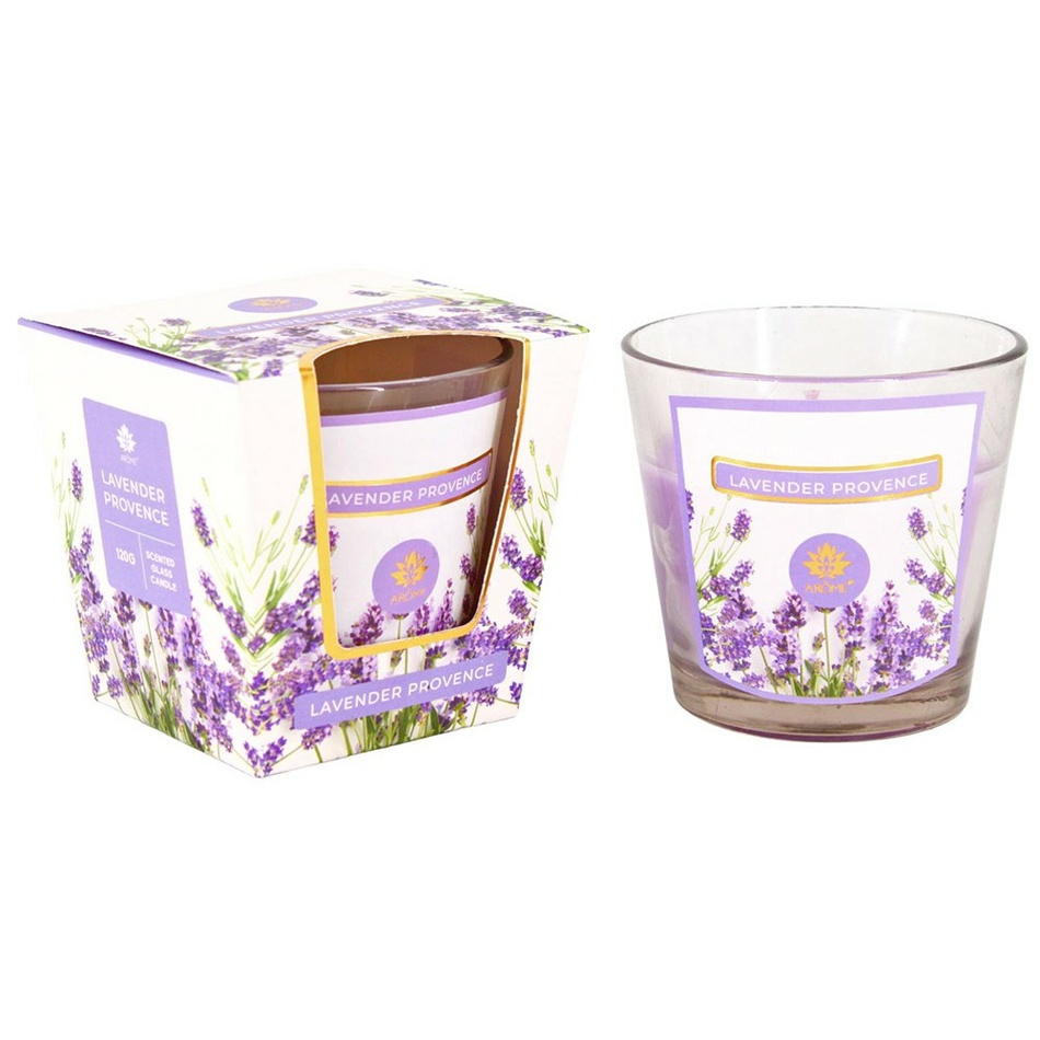 Arome Świeczka zapachowa w szkle Lavender Provence, 120 g