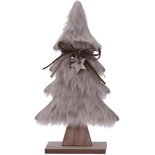 Dekoracja bożonarodzeniowa Hairy tree, jasnobrązowa, 28 cm