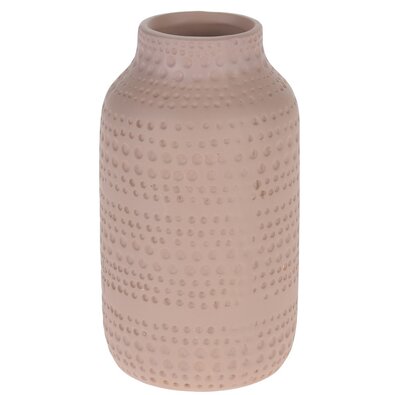 Vază ceramică Asuan roz, 19 cm