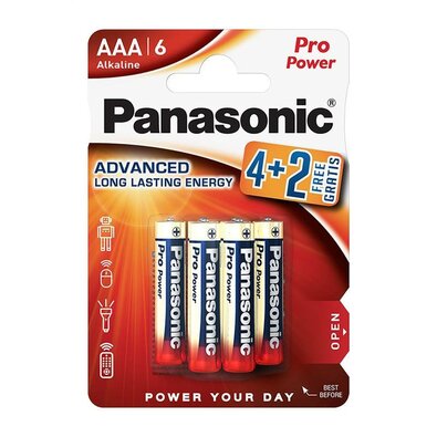 Set baterii Panasonic LR03PPG/6BP 4+2F Pro PowerGold AAA