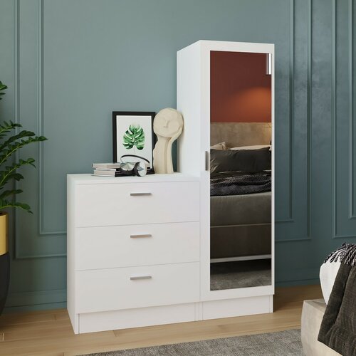 Coco White tükörszekrény