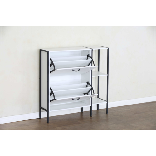 Szafka na buty SOVIO, 2 półki, biały