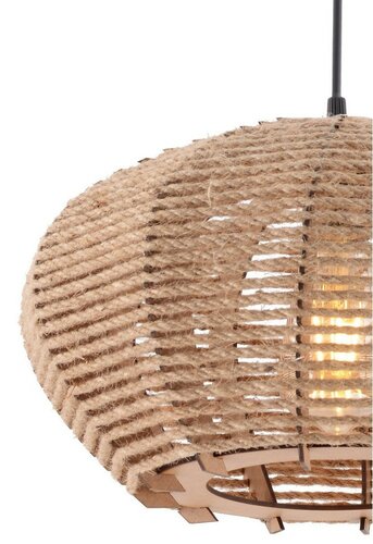 Závesný luster Jute Ellipse, krémová