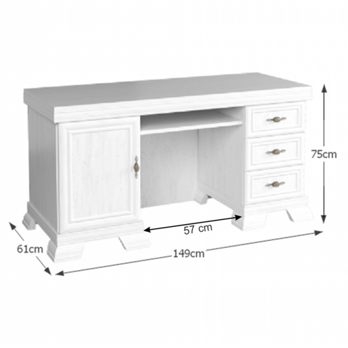 Biurko KORA KB, sosna andersen