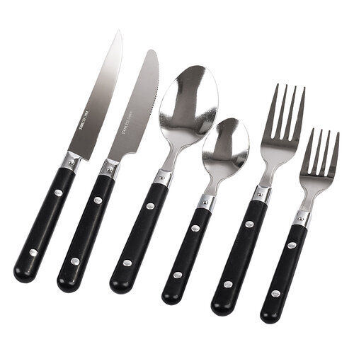 48-dielna sada príborov Classic, čierna