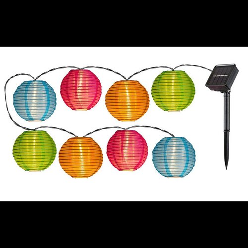 Rabalux 77048 solární  LED řetěz s 8 papírovými balóny Titu