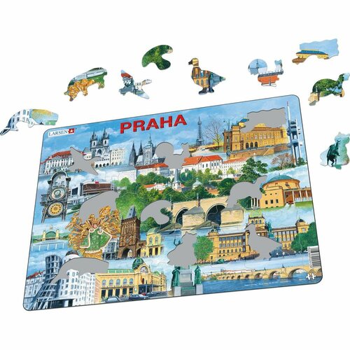 Larsen Puzzle Nejzajímavější atrakce v Praze, 66 dílků