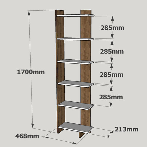 Biblioteca Comanda White Walnut