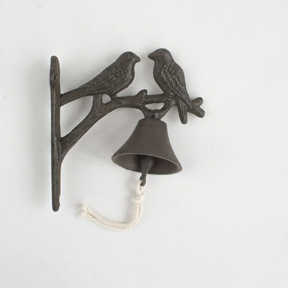 Levně Litinový zvonek Ptáčci, 18,5 cm