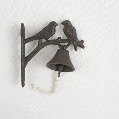 Dzwonek żeliwny Ptaszki, 18,5 cm