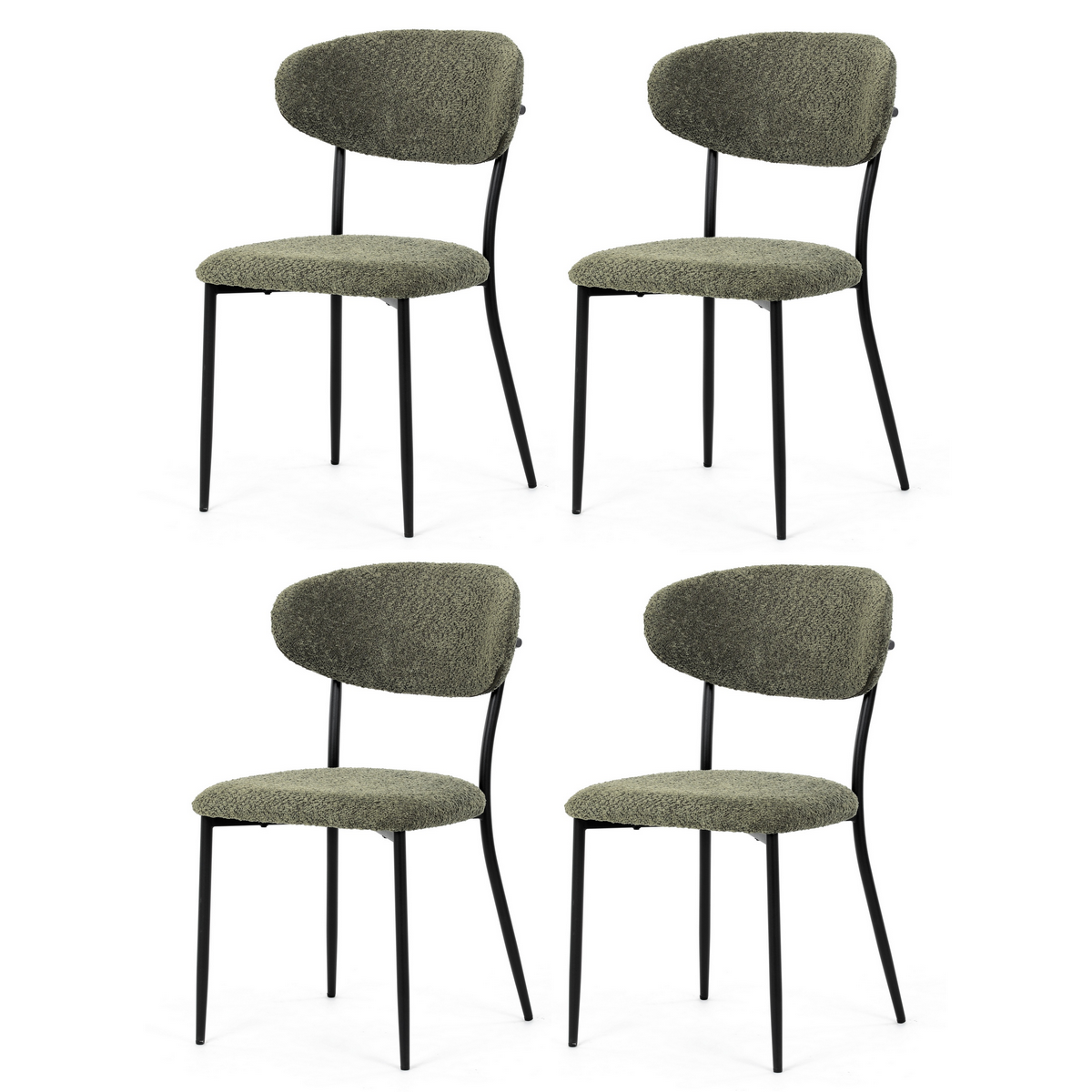 Set de scaune de sufragerie CT-W1021 GRN2, 4 buc