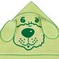 New Baby Kutyusos kapucnis törölköző, zöld, 100 x 100 cm