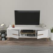 Televízny stolík Eslem White and Walnut