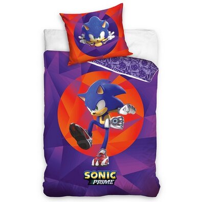 Дитяча постільна білизна Їжачок Sonic Prime, 140 x200 см, 70 x 90 см