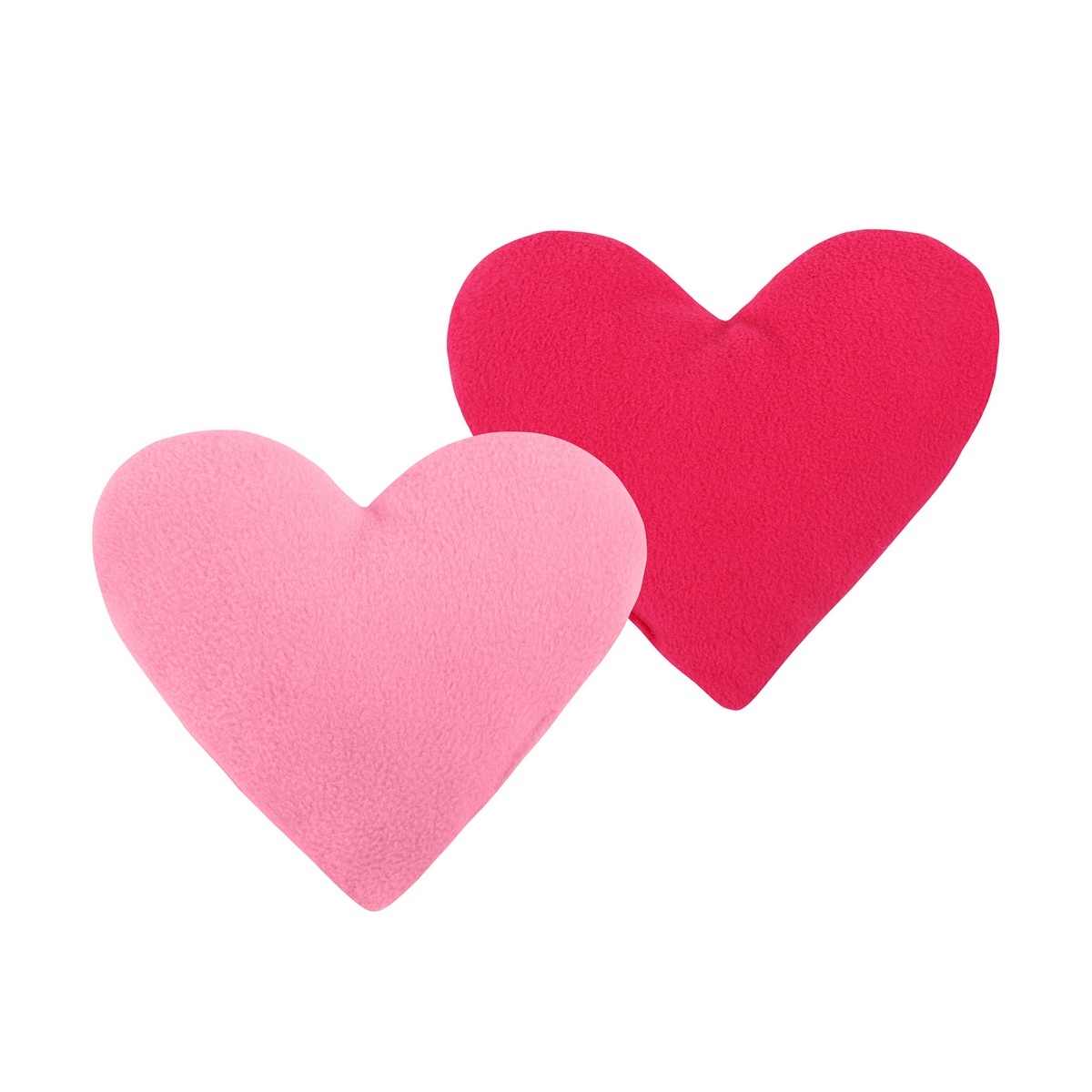 Levně Bellatex Tvarovaný polštářek Srdce sada 2 ks růžová, 18 x 20 cm