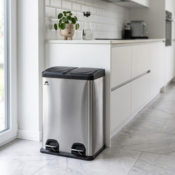 Brilanz Koš na tříděný odpad Savery, 2 x 20 l, nerez