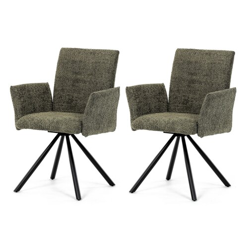 Zestaw krzeseł obiadowych z mechanizmem powrotnymDCH-W1117 GRN2, 2 szt.