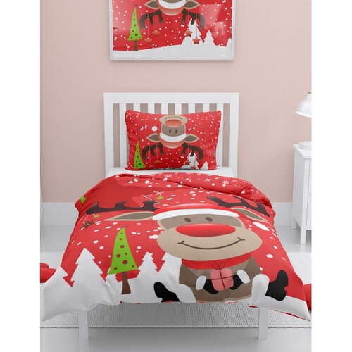 BedTex Vánoční bavlněné povlečení Sob, 140 x 200 cm, 70 x 90 cm