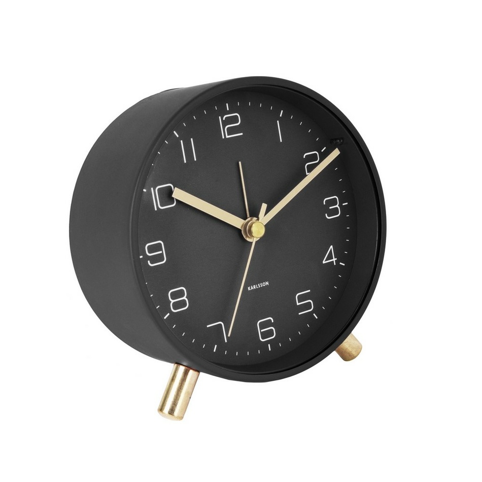 Karlsson 5752BK dizájner ébresztőóra, átmérő: 11 cm termék 2. képe