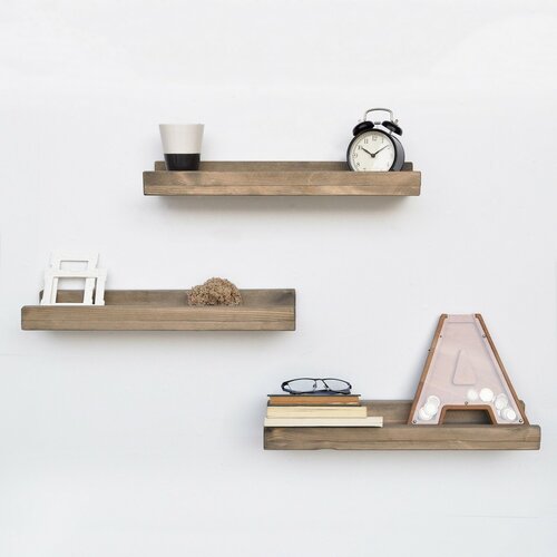 Polica Apol Walnut, 3 kos