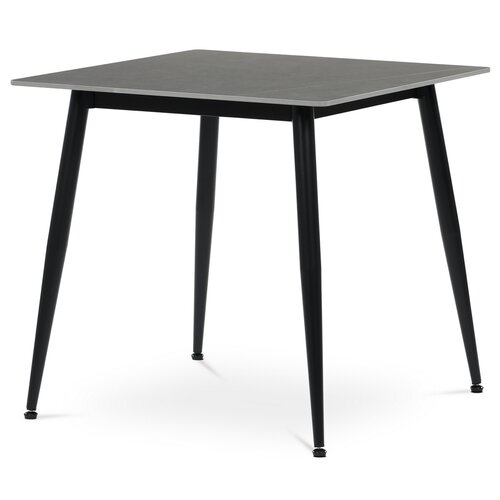 Esstisch 80 x 80 cm, Keramik und Marmor, grau