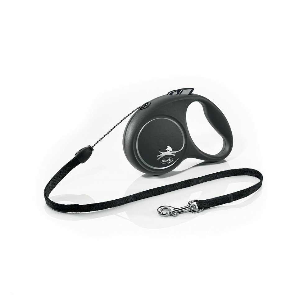 Flexi Samonavíjacie vodítko Black Design S, 5 m, 12 kg