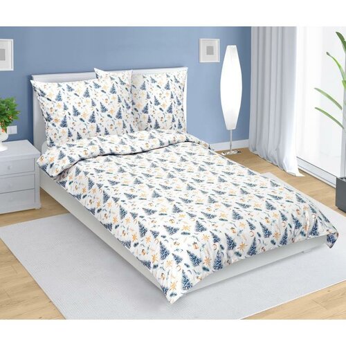 Bellatex Lenjerie de pat din bumbac de Crăciun Pom de Crăciun, 140 x 200 cm, 70 x 90 cm