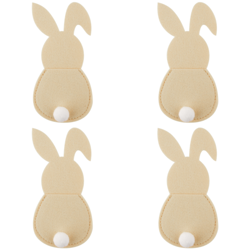 Altom Sada kapes na příbory Králík, 4 ks, 15 x 8,5cm, béžová
