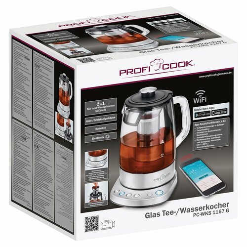 ProfiCook PC-WKS1167 G elektromos vízforraló WiFi