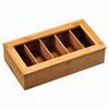 Kesper 58900 Organizer na herbatę bambusowy, 5 przegródek, 36 x 20 x 9 cm
