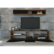 Televízny stolík s policou Tac Walnut and Black