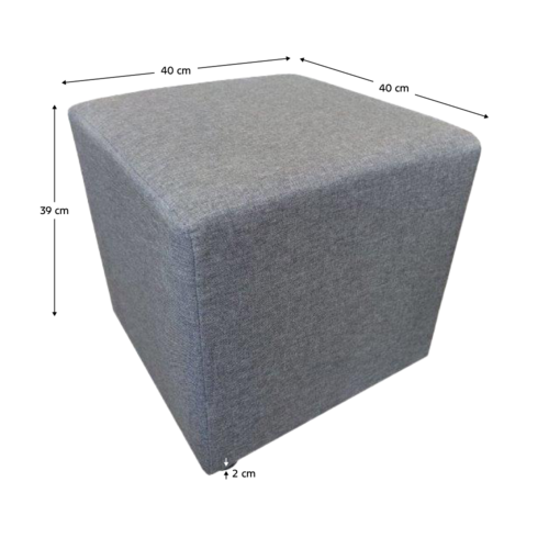 Polsterhocker REGOR, grau