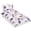 Bellatex Lenjerie de pat din bumbac Violet cuflori, 140 x 200 cm, 70 x 90 cm