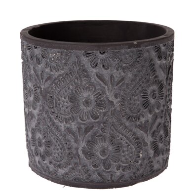 Betonový obal na květináč Black romantic , 15 x13,5 cm