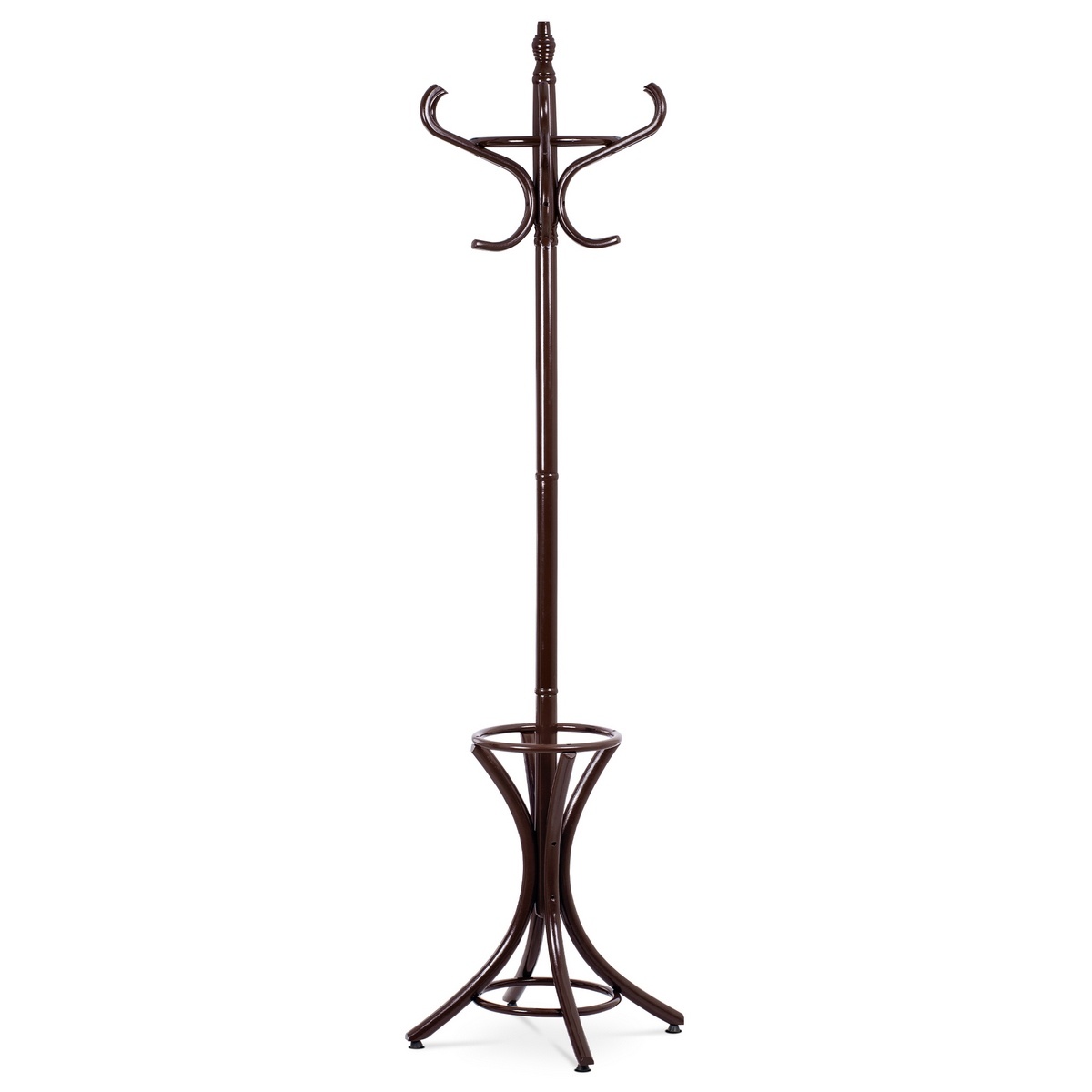 Dřevěný stojanový věšák tmavě hnědá, 185 cm