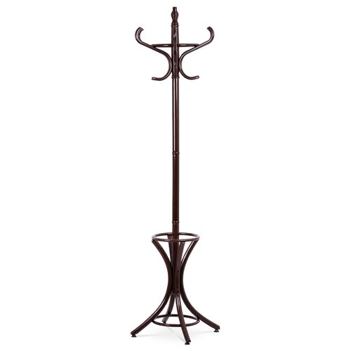 Garderobenständer aus Holz Dunkelbraun, 185 cm