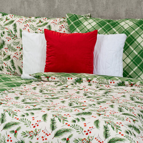 Lenjerie de pat din bumbac 4Home Scotch verde ,140 x 200 cm, 70 x 90 cm