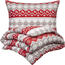4Home Świąteczna pościel flanelowa Red nordic, 140 x 220 cm, 70 x 90 cm