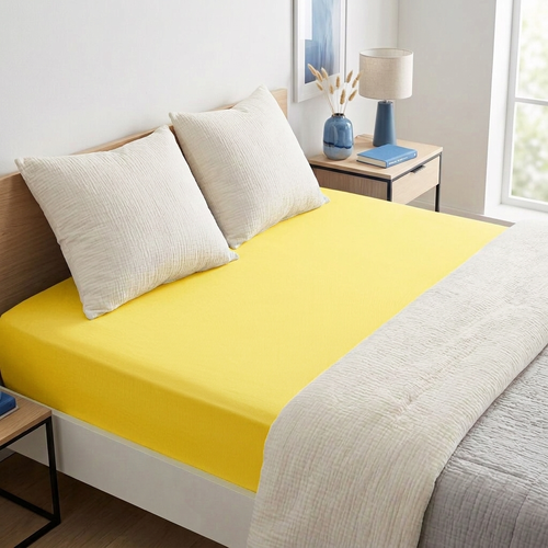 4Home jersey prestieradlo žltá, 90 x 200 cm