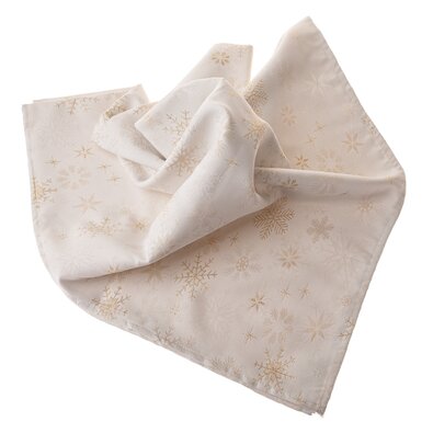 Weihnachtstischdecke wasserabweisend Schneeflocken Mix, 140 x 140 cm